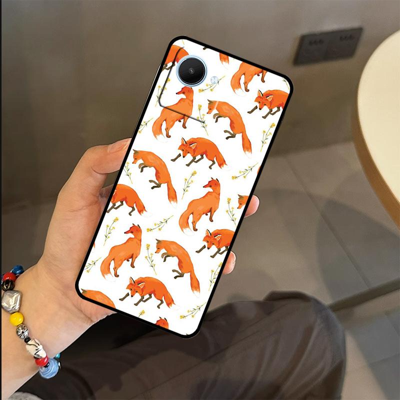 Cartoon Foxes Animal Case For Realme C63 C61 C55 C51 C53 C25 C65 C67 C71 C75 GT6 GT7 Pro 11 12 13 14 15 Pro Plus