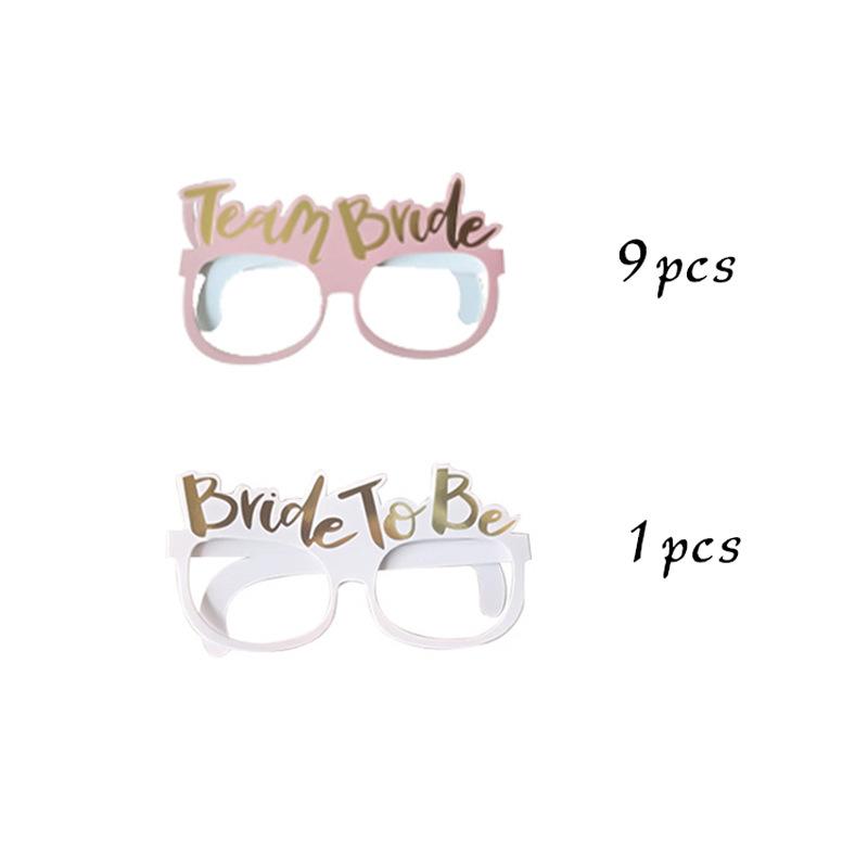 Bride-to-Be Paper Glasses Set - Disposable Bachelorette Party Decorations Supplies Gold Foil Square Glasses