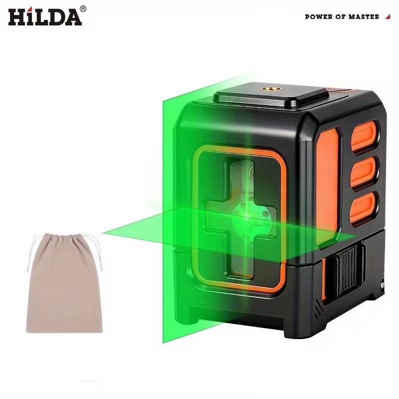 Portable Green Light Laser Level: Compact 2-Line Auto Leveling Tool