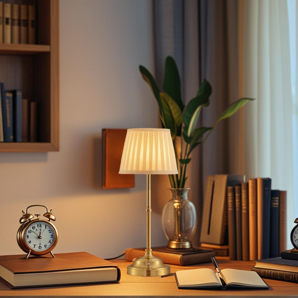 Nordic Minimalist Rechargeable Fabric Table Lamp - Retro High-End Bedside Night Light
