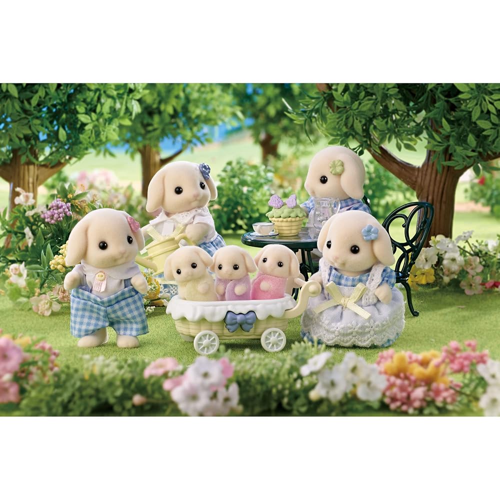EPOCH Sylvanian Families Flora Rabbit Family Doll FS-50 Toy for Ages 3+