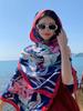 New Summer Elegant Women Silk Scarf Beach Wrap Shawl Floral Print Sunscreen Bandana Hijab Mujer Bohemian Musulman Scarve Pareo