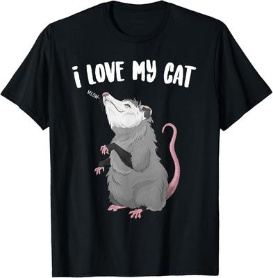 I Love My Cat Funny Trash Animal Possum T-Shirt