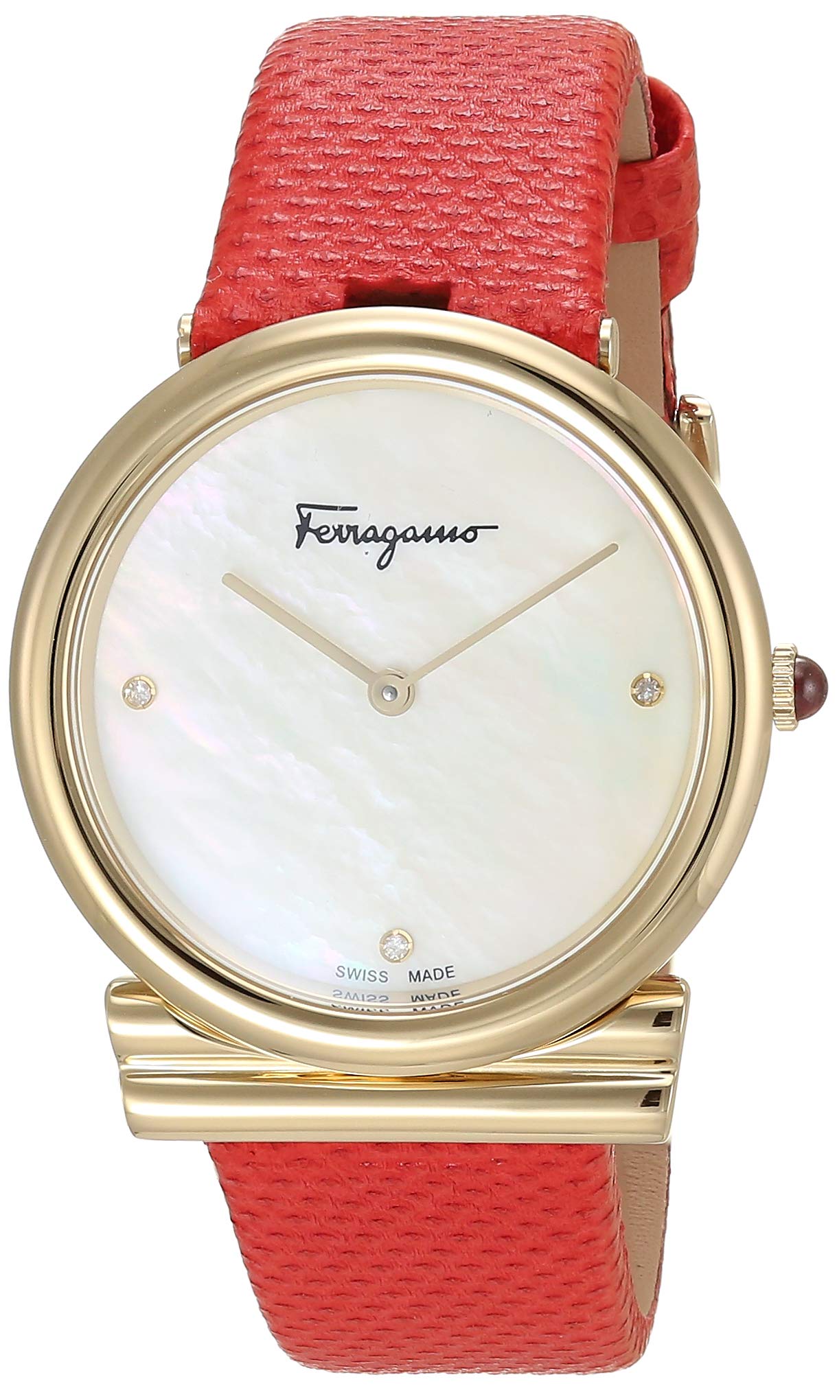 

Часы Ferragamo из нержавеющей стали, аналоговые, кварцевые, с кожаным ремешком, размер 15,7, красные (Модель 7630030546709)