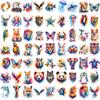 63 Stück Bunte Tier Temporäre Tattoos Wasserdicht Arm Beine Tattoos Aufkleber Tiger Schmetterling Wolf Papagei Körperkunst Fake Tattoos