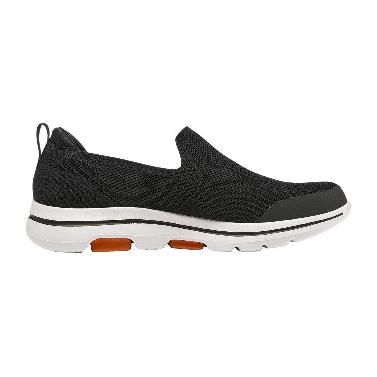 Skechers Go Walk 5 Low-Top Loafers Black/White Men's 55500-BLK