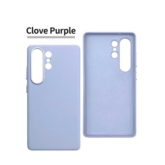 

Подходит для Samsung S25ULTRA Тонкий чехол из натуральной кожи S25 Металлическая кнопка Защитная крышка S25 Полный нижний чехол S25