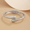 Stainless Steel Irregular Bangle for Women Gold and Silver Chunky Waterdrop Open Bracelet Special Design Jewelry Gifts