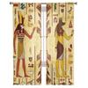Egypt Pharaoh Yellow Mural Ancient Tulle Sheer Curtains for Living Room Decor Window Curtain for Bedroom Voile Organza Drapes