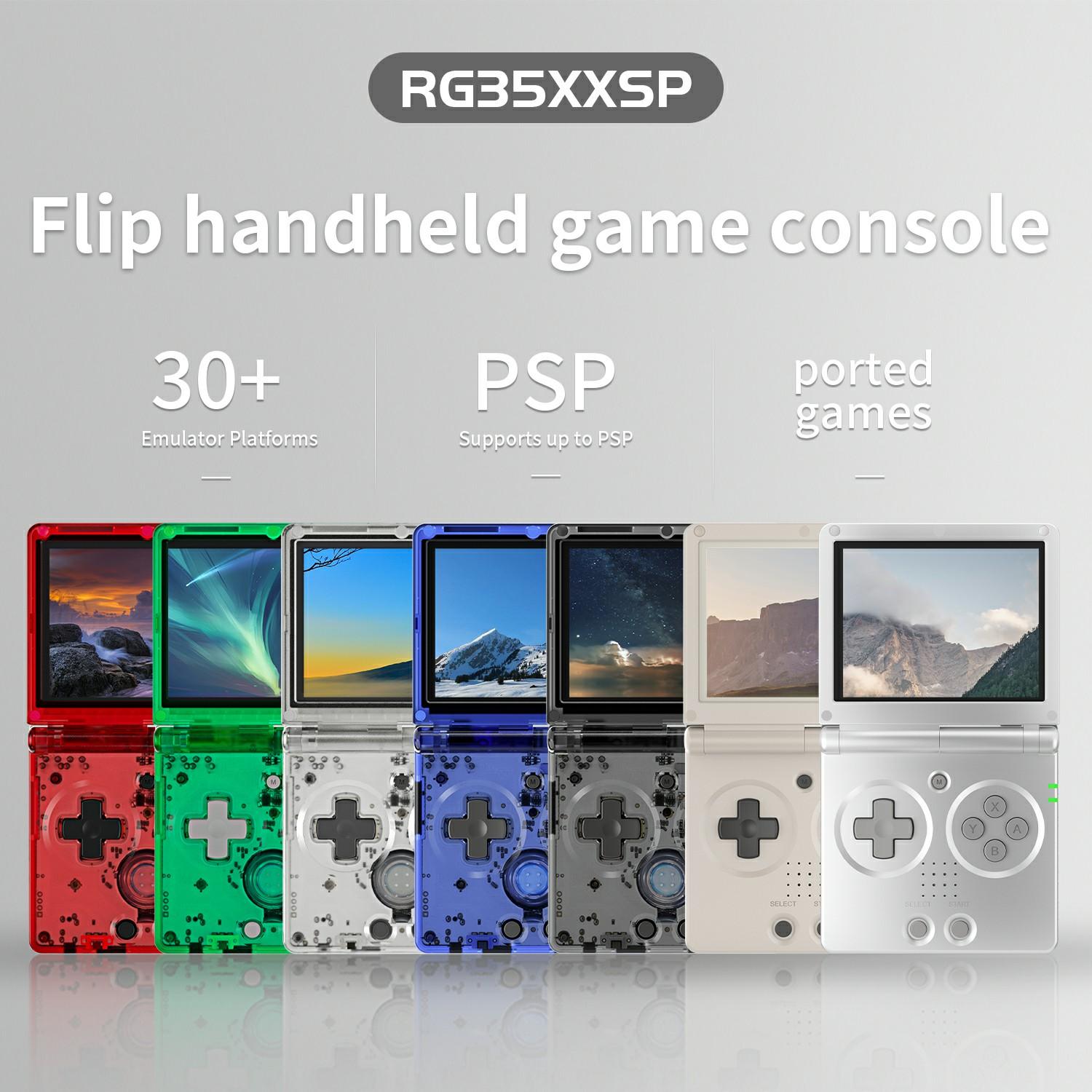 

AMPOWN RG35XXSP 32G Retro Handheld Game Console Foldable WiFi Bluetooth-compatible Gaming Console Silver