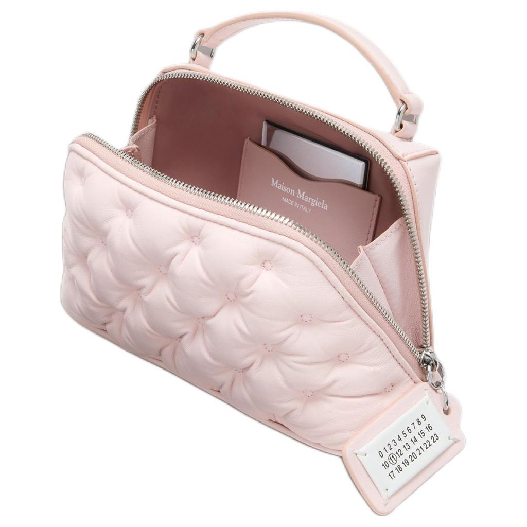 Maison Margiela Glam Slam Trapezoidal Quilted Digital Logo Tag Shoulder Crossbody Handbag Women handbags Pink SB1WG0065P6434T4246