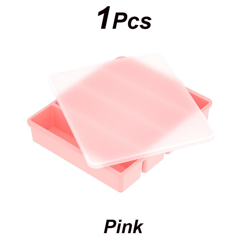 4 Grid Giant Silicone Ice Cubes Long Strip Square Whiskey Ice Tray Mold Non-toxic Durable Large Ice Mold Barware Cocktail Tools