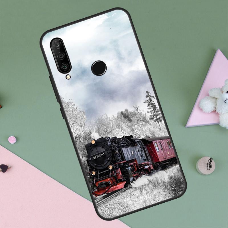 Train Railway Travel For Huawei P40 P20 P30 Lite P60 Pro Nova 10 9 SE 5T 12i 12s 11i Y91 Y90 Y60 Y70 Y72 Y61 Case