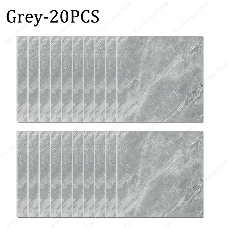 30×30cm Thickened Self-adhesive Decor Wall Sticker Marble Tile Floor Sticker PVC Waterproof Toilet Kitchen Home Floor