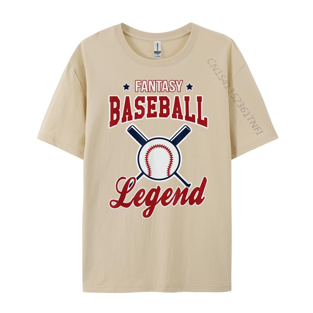 Fantasy Baseball Legend Fantasy Baseball Design White Graphic Tee Autumn Men's Shirt Camisetas Hombre