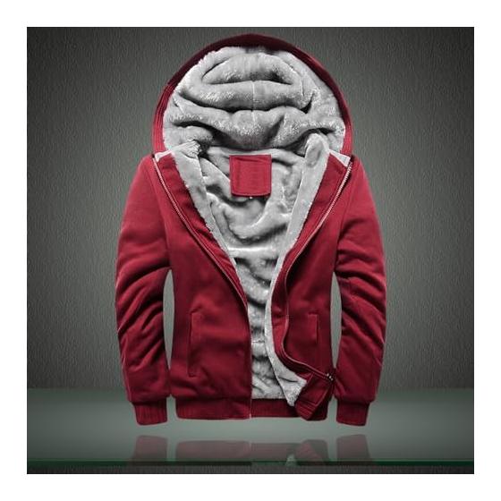 [ANGELCITY] Jersey Top and Bottom Set Men's Sweatshirts Brushed Lining Outerwear Long Pants Setup Hooded Loungewear Winter Thick Cold Protection