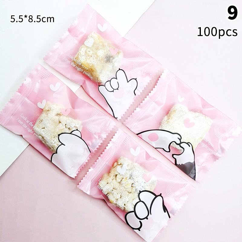 

100 шт. мультяшный молочный дата снежинка кондитерский мешок конфеты упаковочный мешок Niujuan сахарное печенье упаковочная машина мешок запечатывания