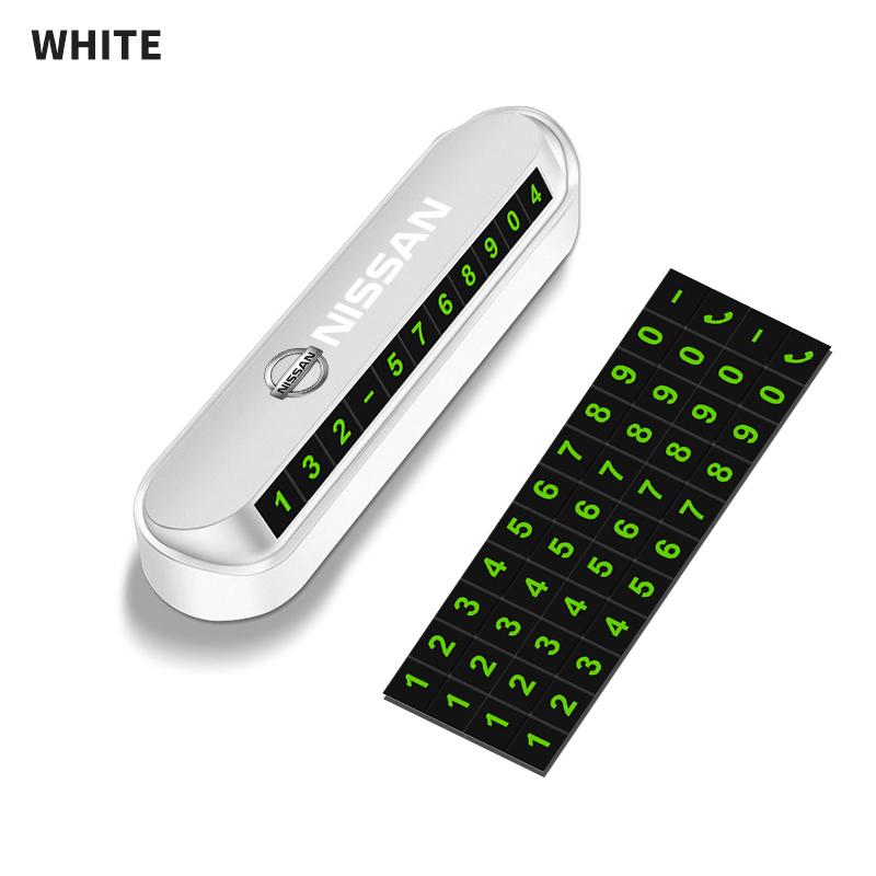 

Temporary Car Parking Phone Number Card Night Glowing Sign Car Accessory For Nissan Qashqai X J10 Trail Tiida Juke Teana Pulsar