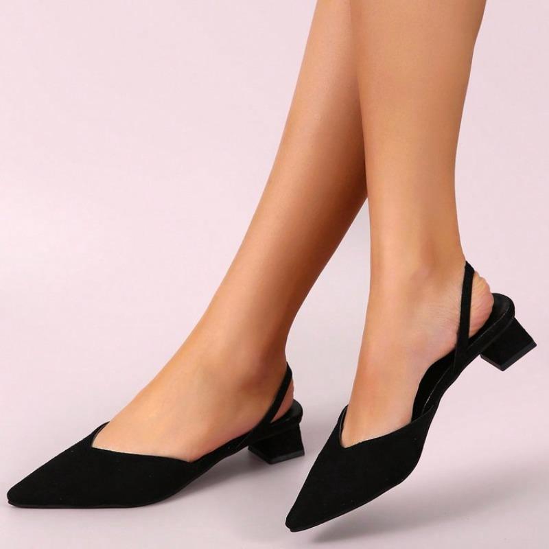 Fashion Shoes for Women Hot Sale Slingbacks Women's High Heels Shallow Mouth Office and Career Sexy Slip-on Toe Cap Gladiator Sandals
