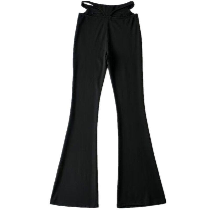 Fashion Wind 2024 Summer New Arrival Low Waist Silm Stylish European and American All-Matching Work Clothing Sexy Waist Leakage Flared Pants
