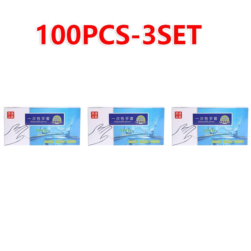 100/200PCS Disposable PE Gloves Clear Plastic Food Safe Cooking Cleaning Kitchen Restaurant BBQ Handling Essentials