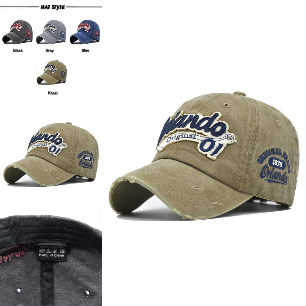 Retro Style 3d Embroidery Baseball Cap In Blue Khaki Black Wine Red And Grey