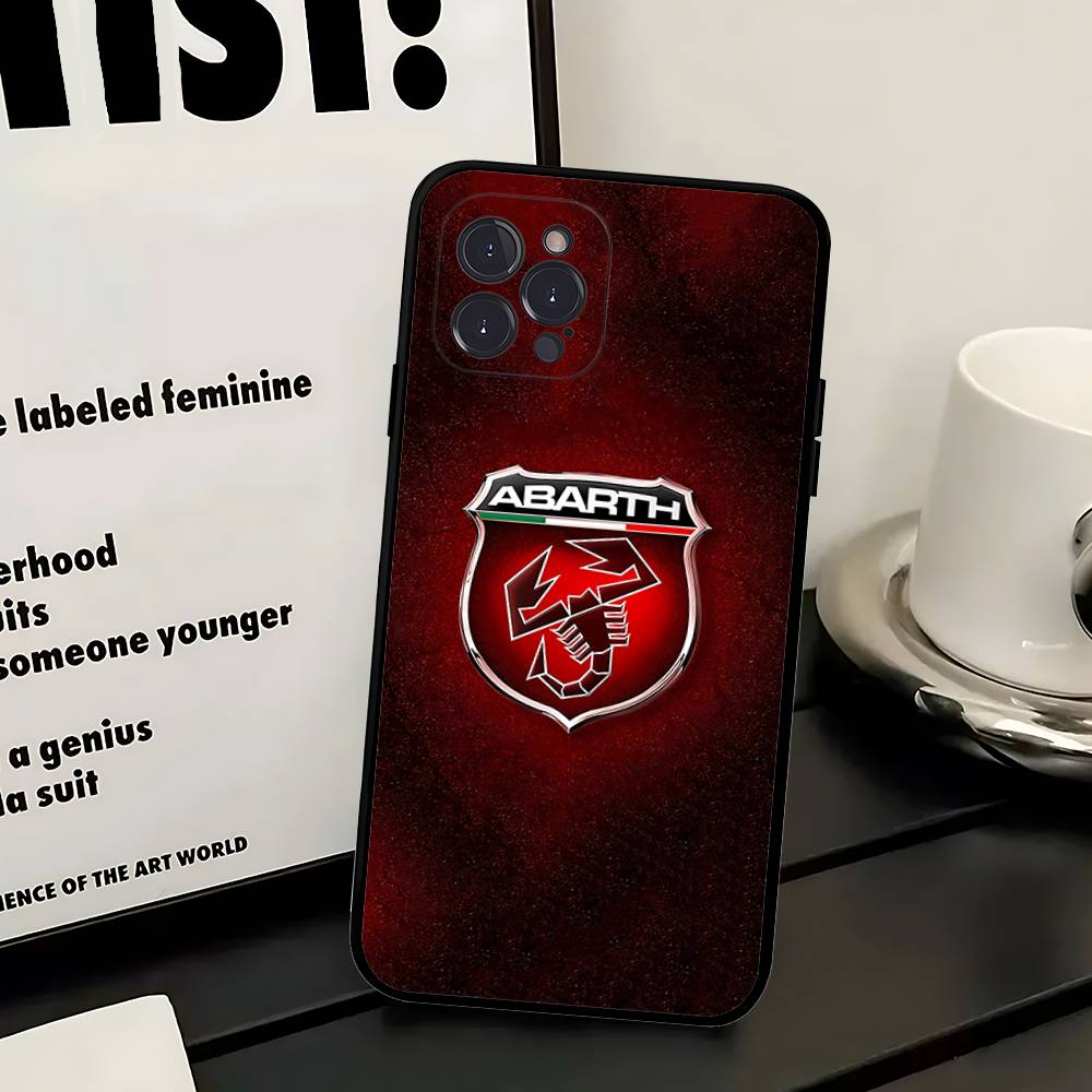 A-AbarthS-S Logo Phone Case For Iphone 17 Air 16 15 14 13 12 11 Pro Max 16 15 14 Plus TPU Soft Case