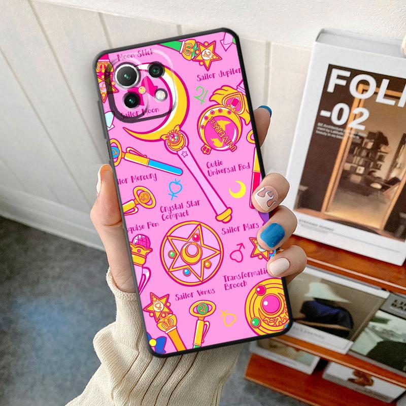 Pouzdro na telefon Xiaomi Mi 9T 10T 11T 12X 11 Lite 9 SE 10 5G A2 Lite 12 Note 10 Pro 10S silikonový kryt Cute Magic Wand Moon Funda