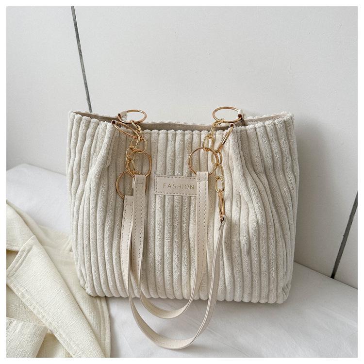 

2023 Осень Стильная одноплечевая сумка кроссбоди однотонная сумка-тоут для женщин белый