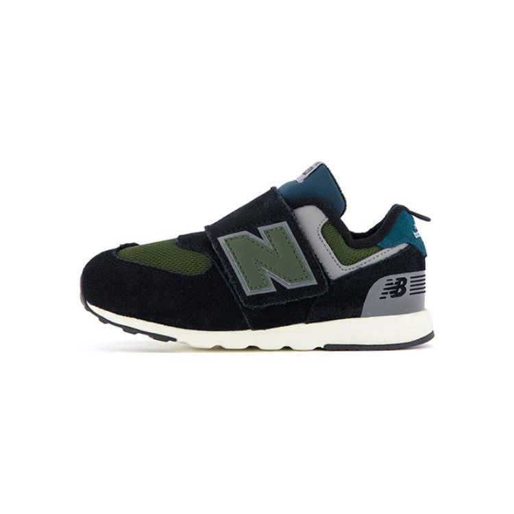 New Balance Nb 574 Low Top Walking Shoes Black Green Baby Shoes NW574KBG