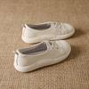 First layer cowhide new versatile little white shoes soft sole soft surface casual board shoes women's shallow mouth flat bottom mother shoes