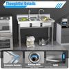 3 Compartment Stainless Steel Kitchen Sink with Hot & Cold Water Faucets Freestanding Utility Sink Kitchen Basin 39*18*35.8in
