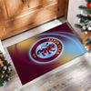 Aston Villa Voetbal Print Kristal Fluweel Tapijt, Comfortabel Waterabsorberend Antislip Binnen Vloerkleed