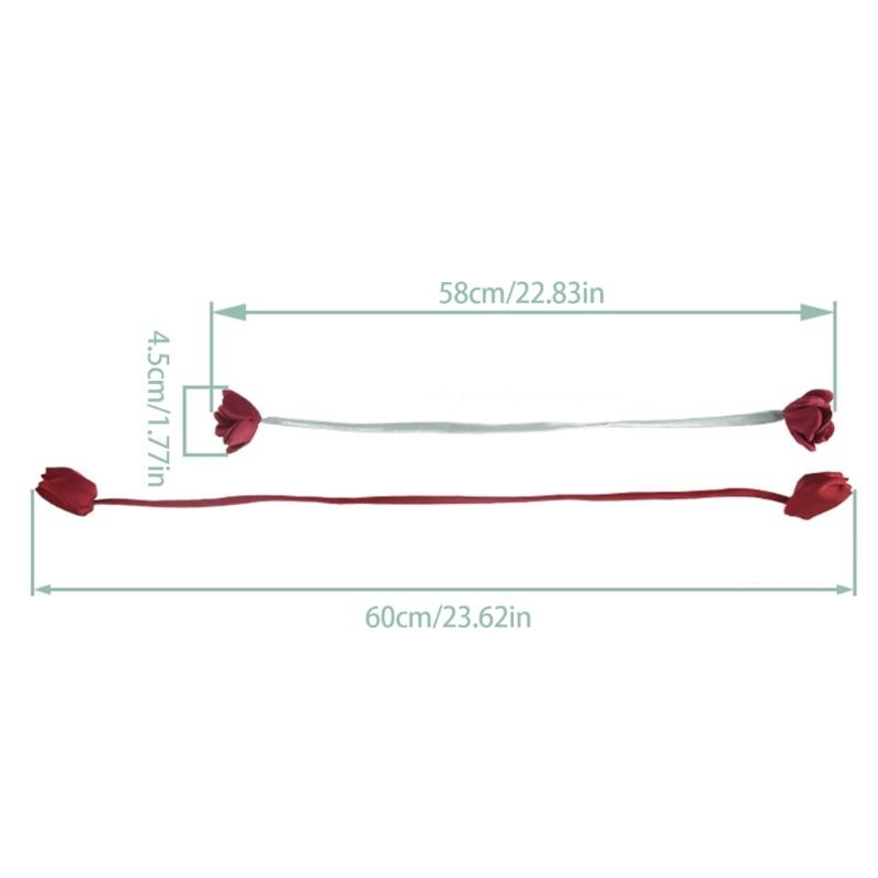 Flower Shape Curtain Holdbacks Polyester Fabric Multiple Color Option Simple Setup Window Decoration