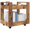 Mobile Desk Trolley Reclaimed Wood Look 60 X 45 X 60 Cm Engineered Wood