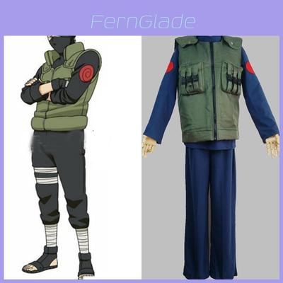Premium Qualität Neues Naruto Cosplay Kostüm Kakashi Hatake Komplettanzug für Halloween