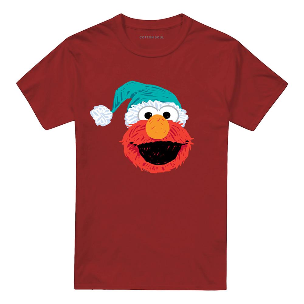 Sesame Street Unisex Adult Elmo Christmas T-Shirt