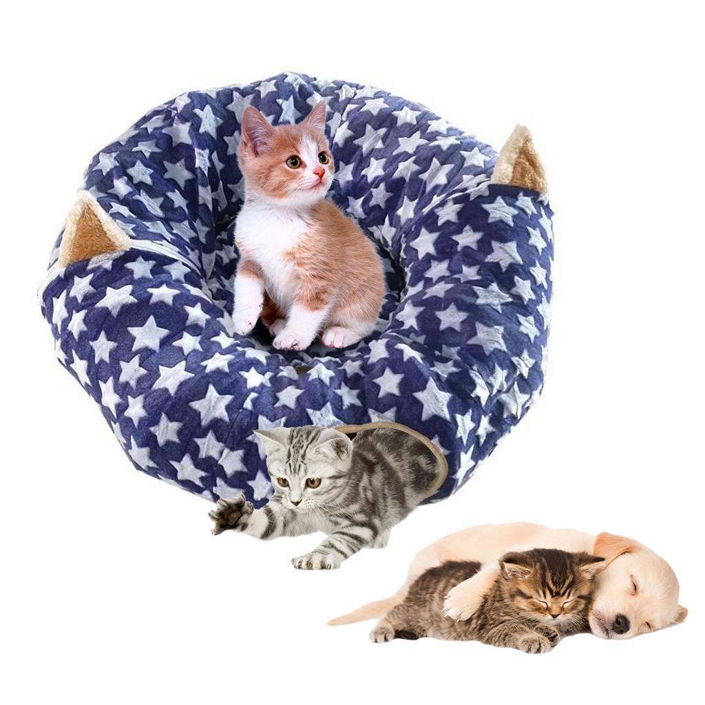 

(SU)Складная кровать для кошек, играющих на трубке, кровать для домашних животных, бочка для кошек, выдвижная штабелируемая кровать для квартиры в квартире