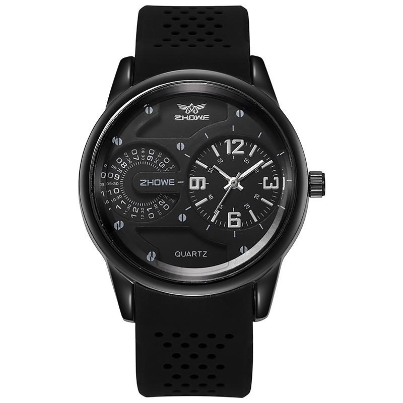 Silicone Watch Men Sport Casual Quartz Watch With Analog Display For Daily Wear