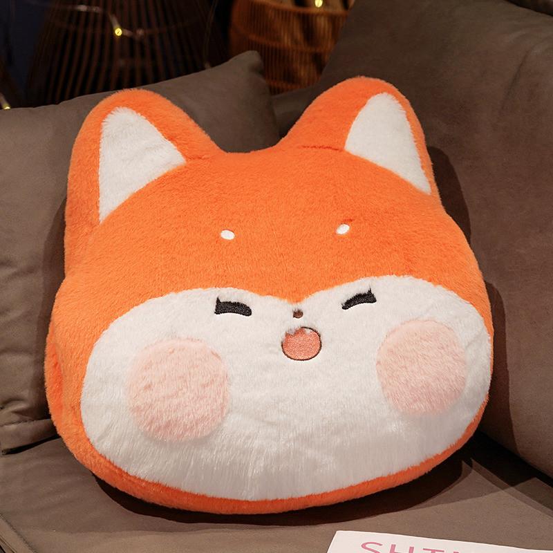 Rabbit Frog Fox Plush Toys Blanket Animal Doll  Nap Hug Pillow Washable