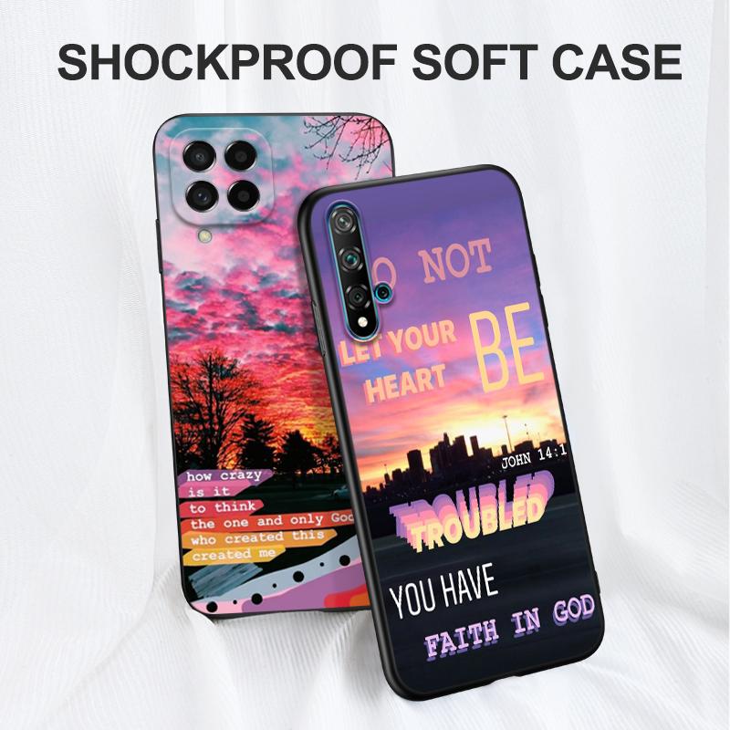 Capa preta de tpu para Xiaomi Redmi 5 5plus 6 6a 7 7a 8 8a capa traseira sabedoria cristã de jesus