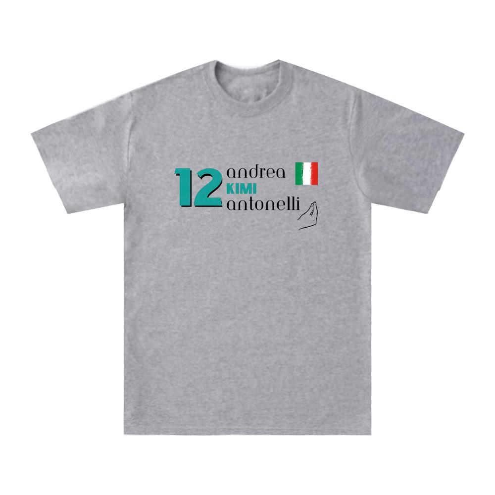 Andrea Kimi Antonelli T Shirts Italian Driver Rookie Unisex Tees Fan Merch Gift High Quality Cotton Clothes Fashion Versatile Tops Funny Anime T-shirt