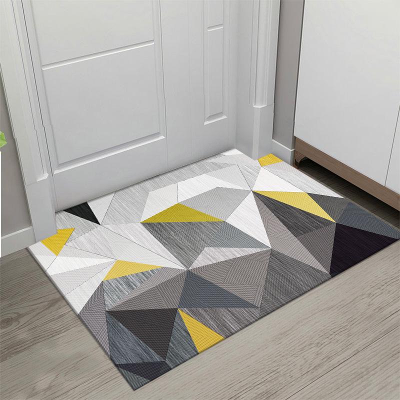 Nordic Wind Crystal Velvet Floor Mat Absorbent Non-slip Mat for Bathroom Door Household Dirty and Washable Door Mat