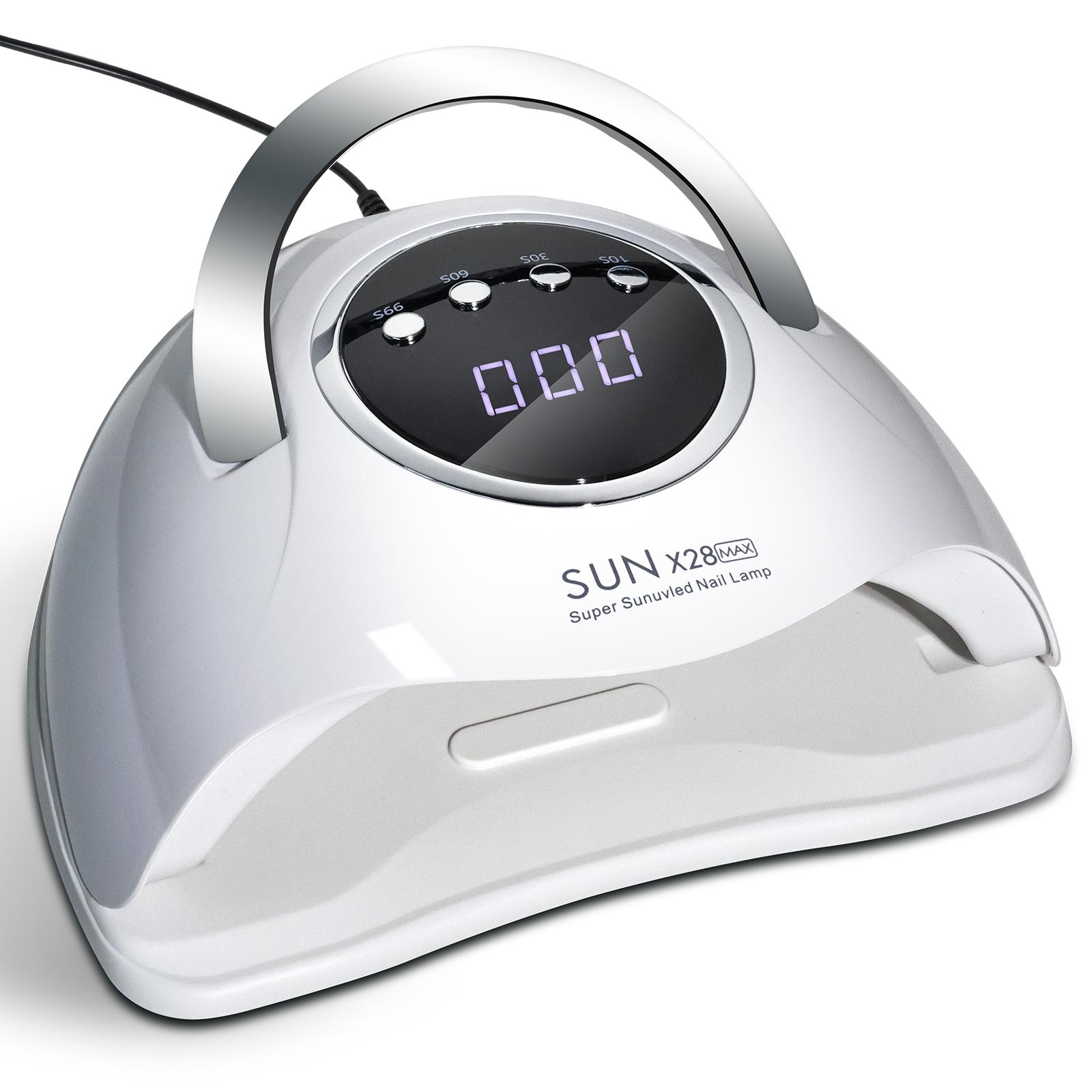 

SUN X28 MAX Лампа для ногтей 90 светодиодов УФ Сушилка для ногтей Профессиональный Свет для полимеризации гель-лака с 4 таймерами и сенсором Инструменты для маникюрного салона EU белый