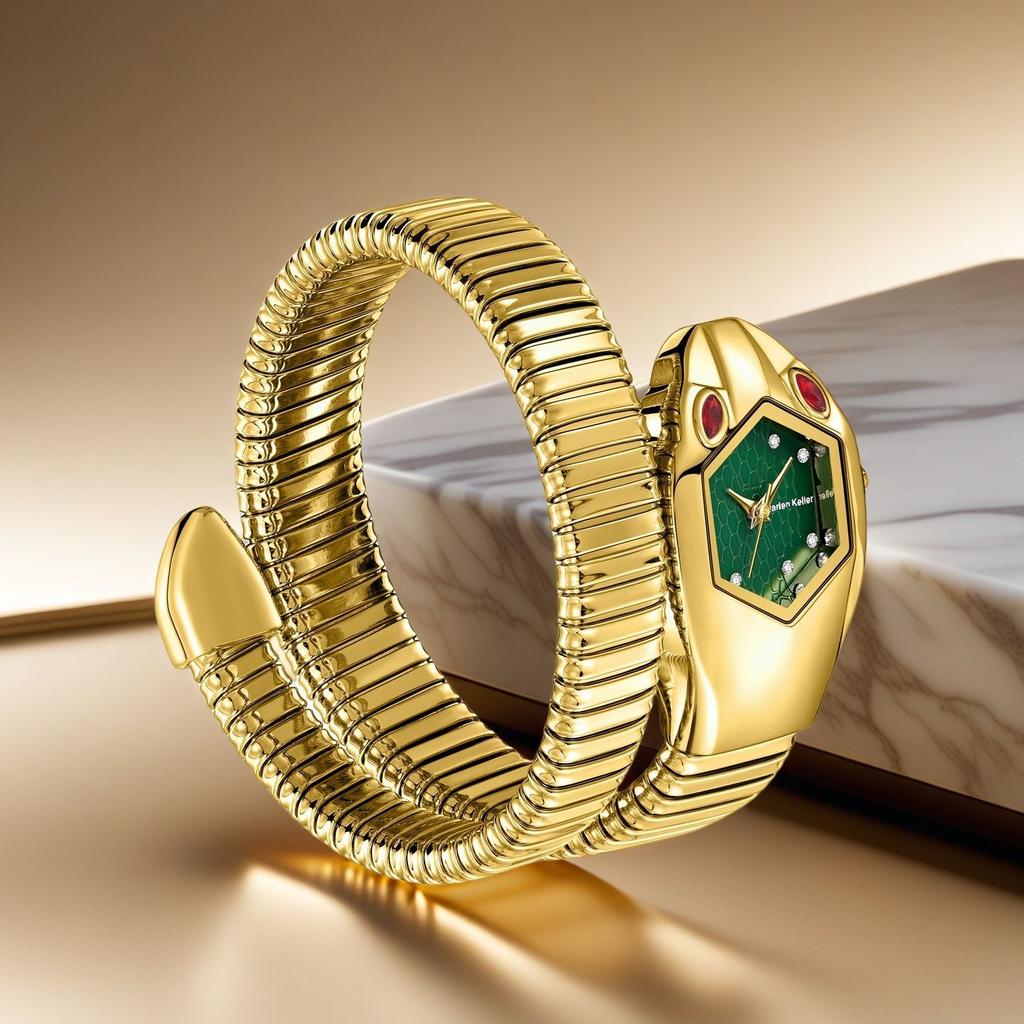 Watches Women Luxury Diamond Unique Snake Shape Waterproof Quartz Ladies Watch Clock