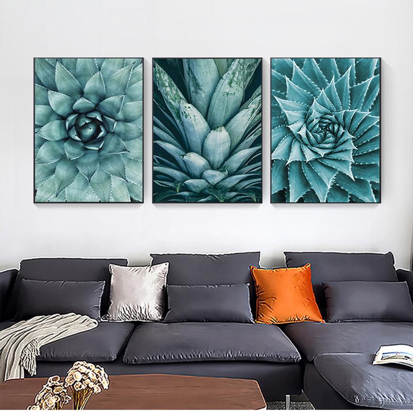 Plants modern minimalist Modular Pictures Canvas Painting living room cuadros decoracion Nordic Poster Green Aloe Succulent