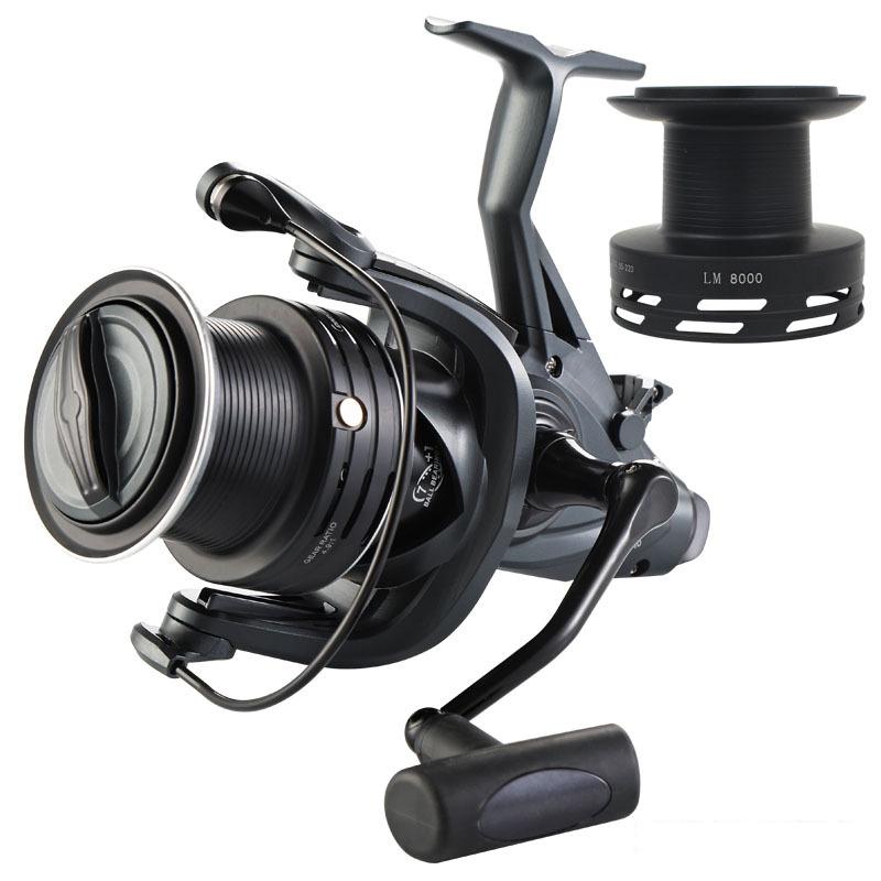 A2 High Quality Double Spool Long Cast Fishing Spinning Reel Double Drag Feeder Carp Fishing Reel Metal Spool Carp Fish Wheel 4000 Pro