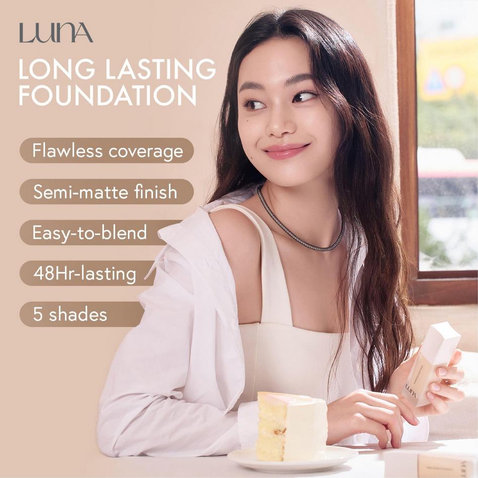 LUNA Long Lasting Foundation 30ml/#13 Porcelain #17 Ivory #21 Vanilla #22 Beige #23 Sand/ Make-Up, Korean Cosmetics, Kbeauty