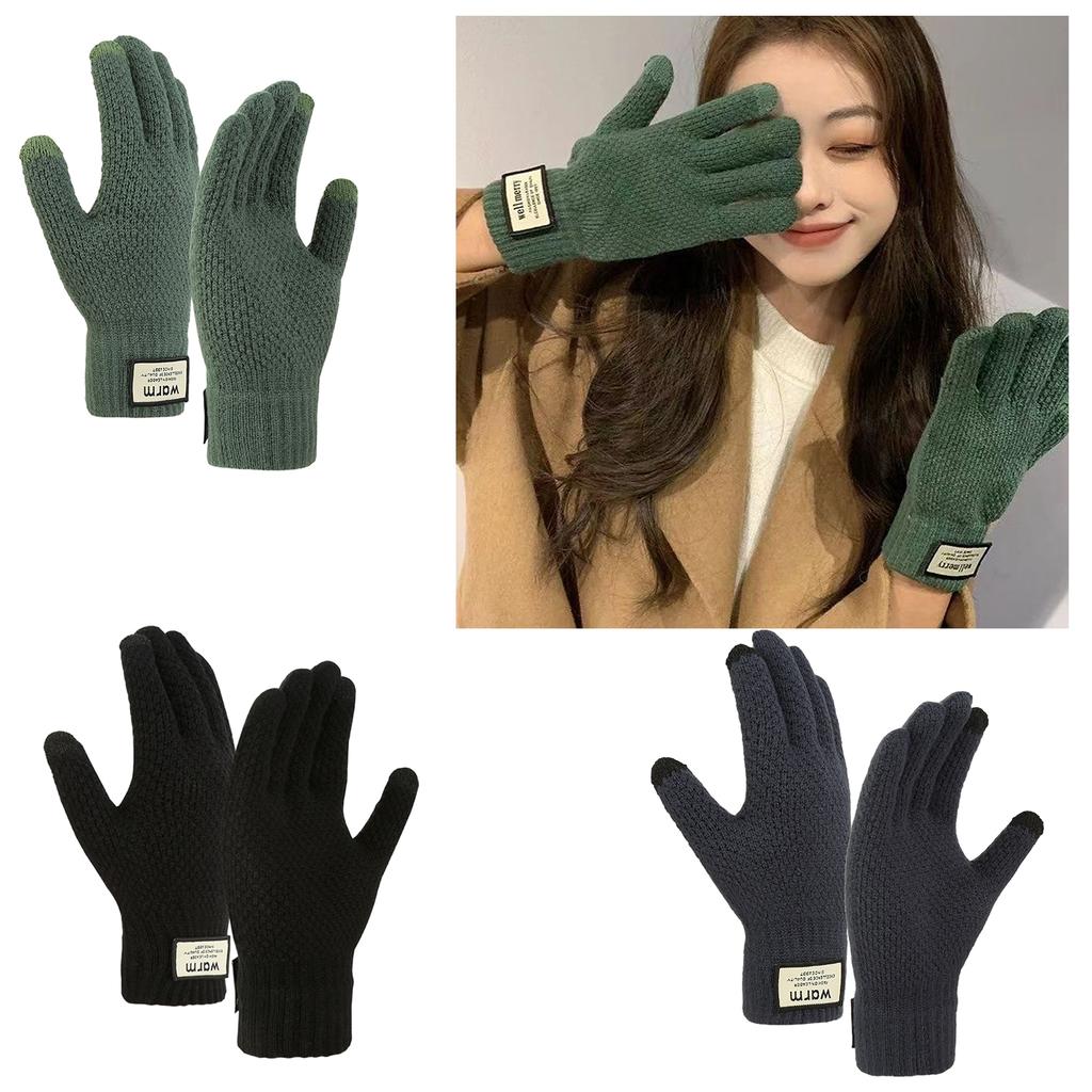 Winter Sports Gloves Windproof Couple Full Finger Gloves Thicken Outdoor Cycling Skiing Gloves Can Touchable Screen