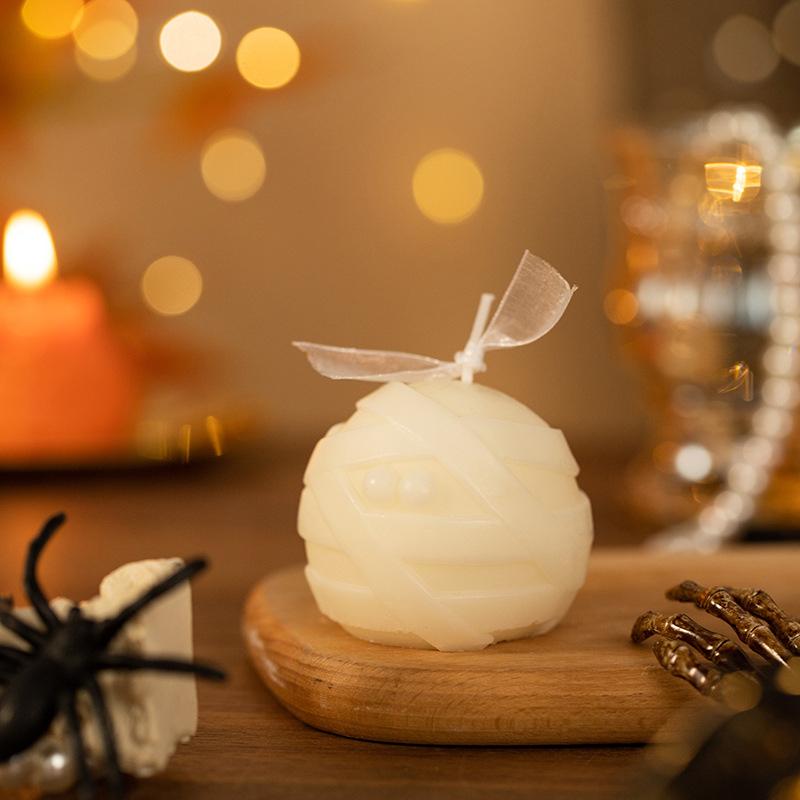 

Halloween Soybean Wax Ambience Ornament Gift Funny Mesh Bowknot Party Supplies 6 Styles